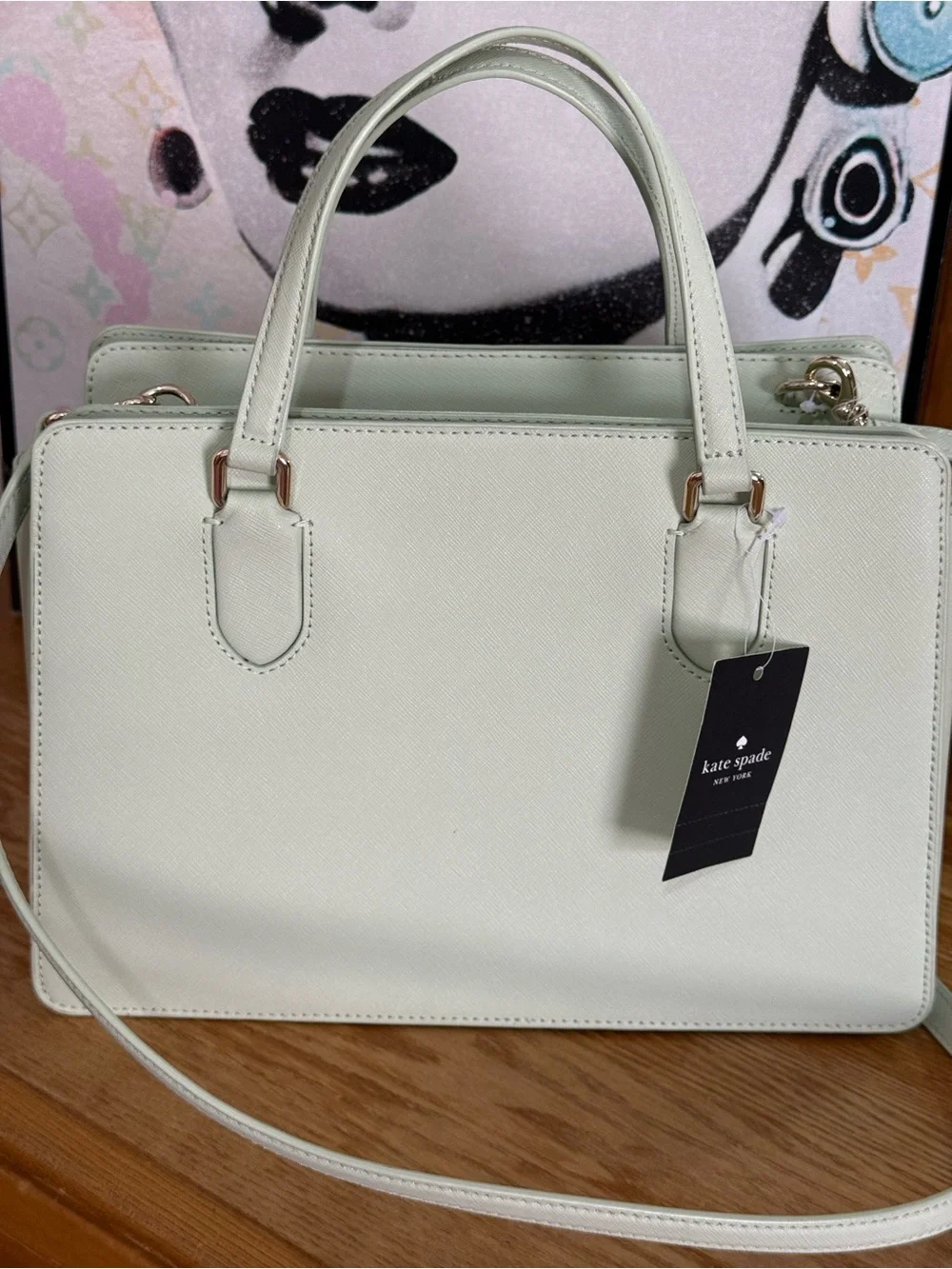 kate spade Mint Green Saffiano Leather Satchel